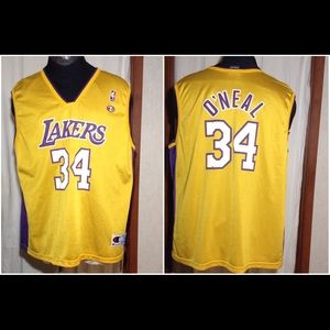 Vtg Champion NBA Lakers Shaq O'Neal #34 Jersey